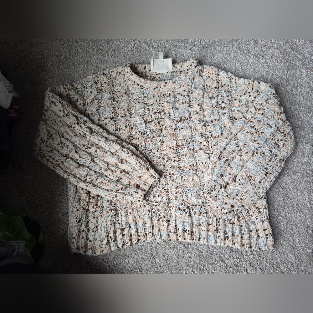 Jessica Simpson S Cream Speckled Knit Sweater